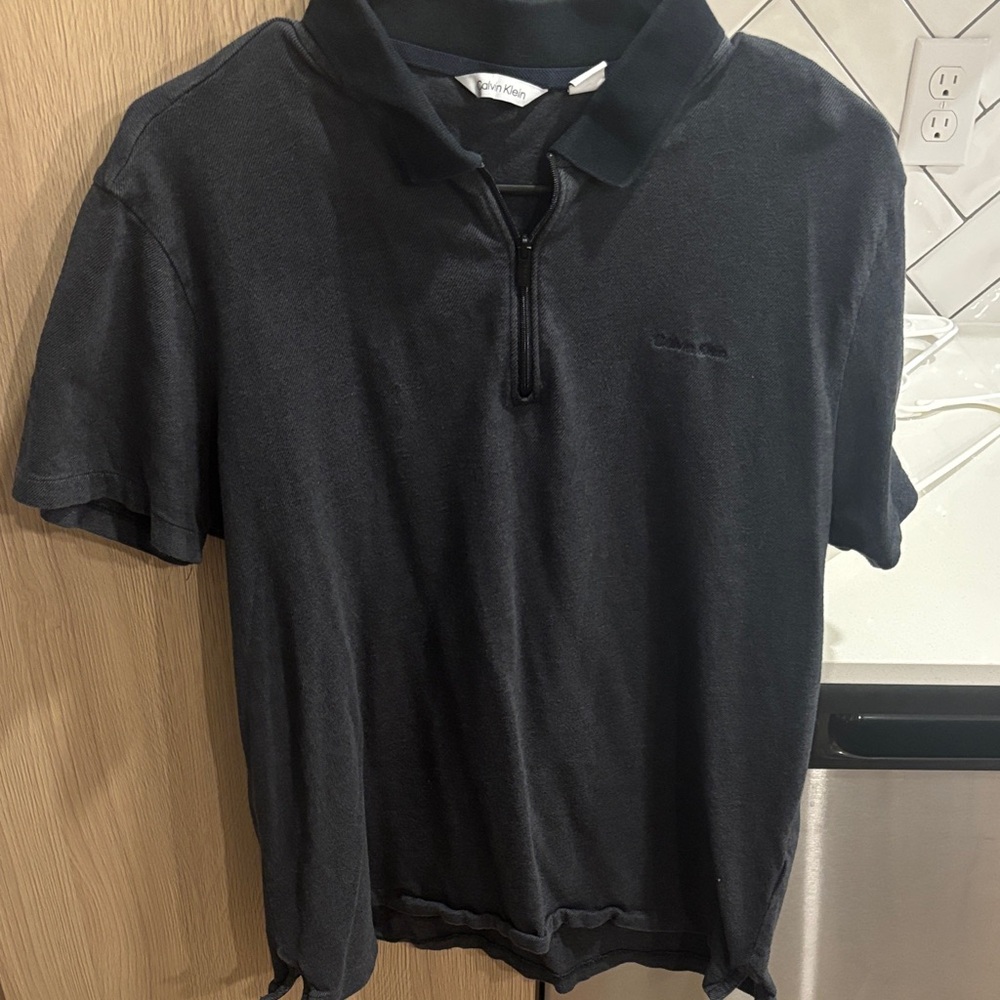 Calvin Klein Men's Dark Gray Polo Shirt